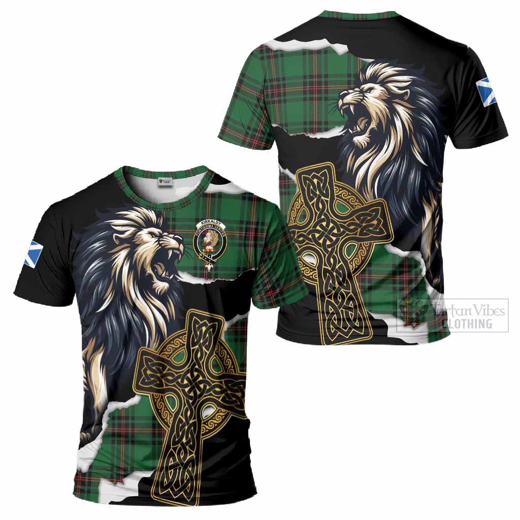 Kirkaldy Tartan Scottish T-Shirt Lion Celtic Heritage