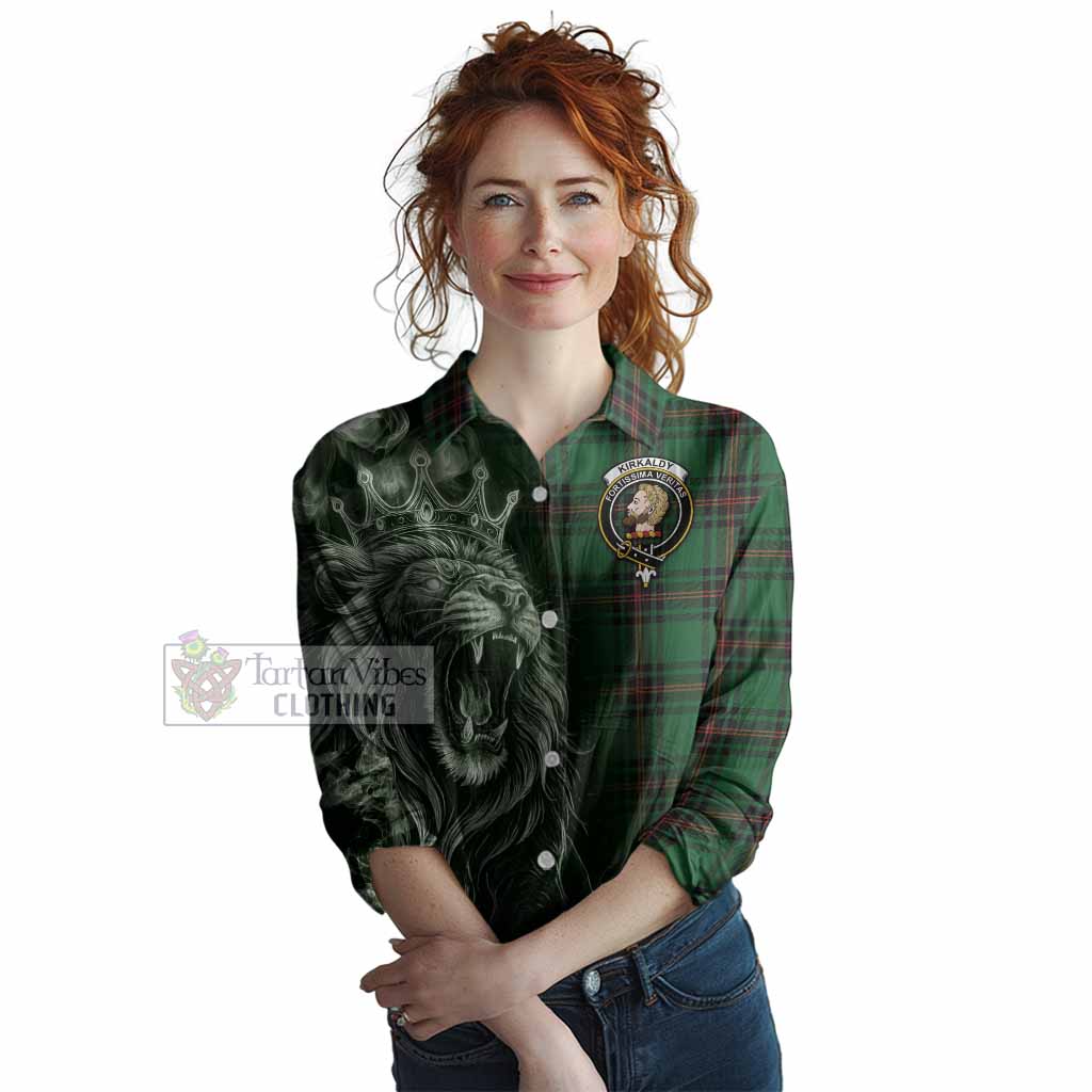 Kirkaldy Tartan Women Casual Shirt Roaring Lion Heritage