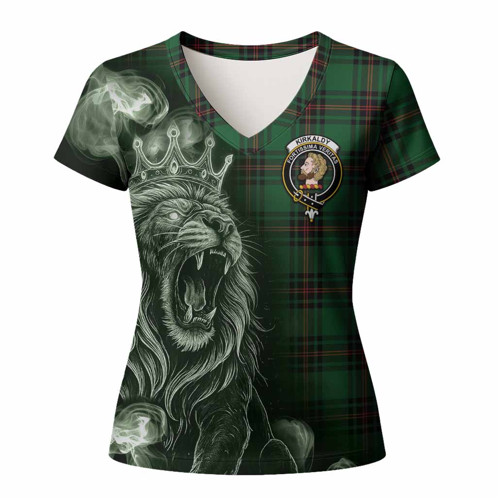 Kirkaldy Tartan Women T shirt Roaring Lion Heritage