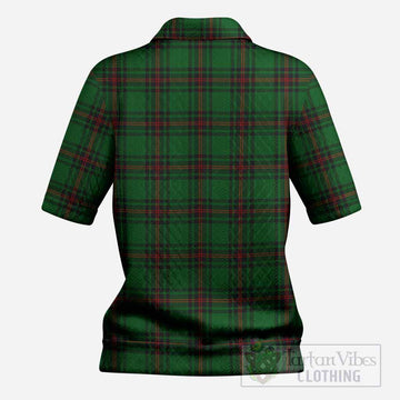Kirkaldy Tartan Women’s Polo Sweater Top with Family Crest