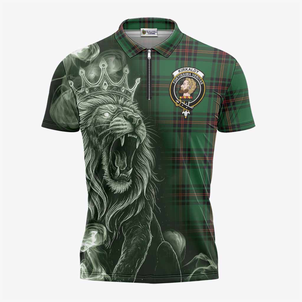 Kirkaldy Tartan Zipper Polo Shirt Roaring Lion Heritage