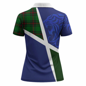 Kirkaldy The Scottish Football Crest Women Polo Shirt Lion-Tartan Army