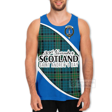 Tartan Vibes Clothing Kirkpatrick Family Crest Tartan Men's Tank Top Celebrate Saint Andrew's Day in Style