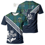 Kirkpatrick Tartan T-Shirt Featuring Thistle and Scotland Map Kid's Shirt - Tartanvibesclothing Store