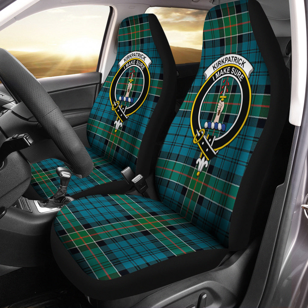 Kirkpatrick Tartan Car Seat Cover with Family Crest One Size - Tartanvibesclothing