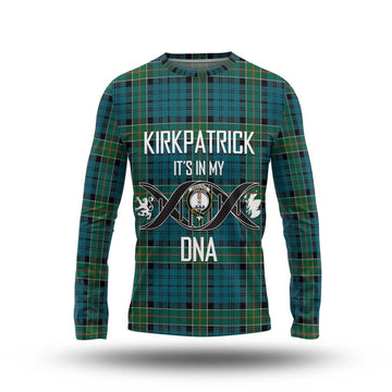 Kirkpatrick Tartan Long Sleeve T-Shirt with Family Crest DNA In Me Style Unisex - Tartanvibesclothing Shop