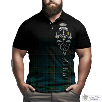 Kirkpatrick Tartan Polo Shirt Featuring Alba Gu Brath Family Crest Celtic Inspired