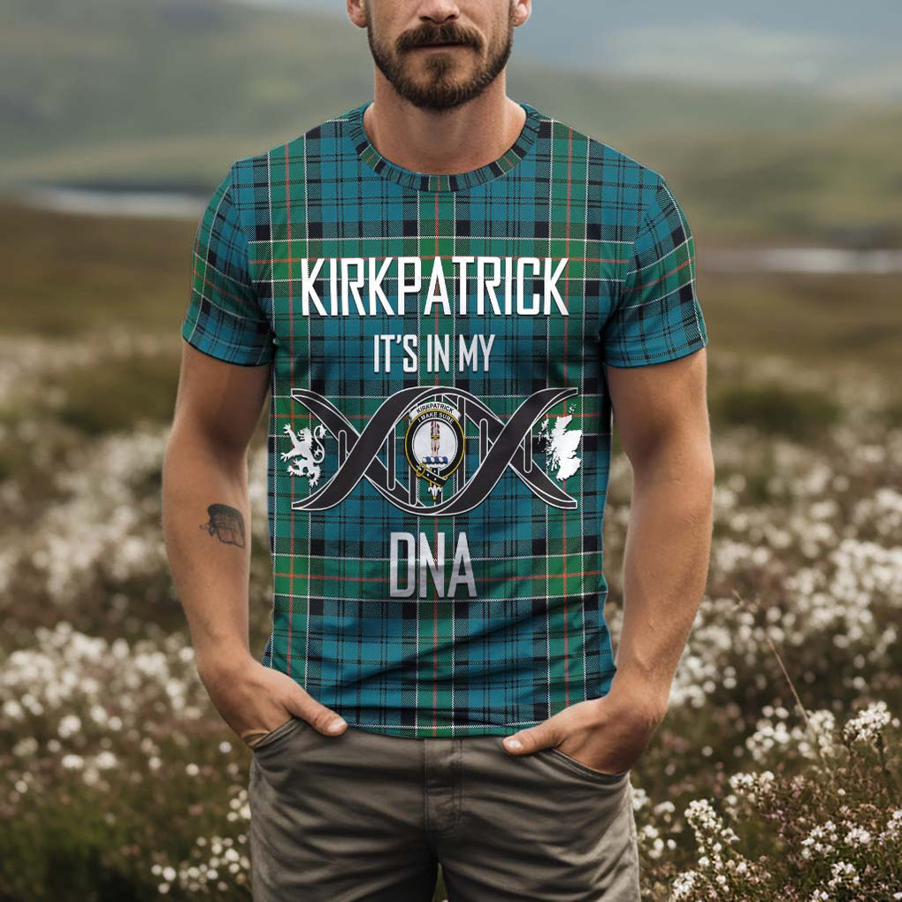 Kirkpatrick Tartan T-Shirt with Family Crest DNA In Me Style Kid's Shirt - Tartan Vibes Clothing