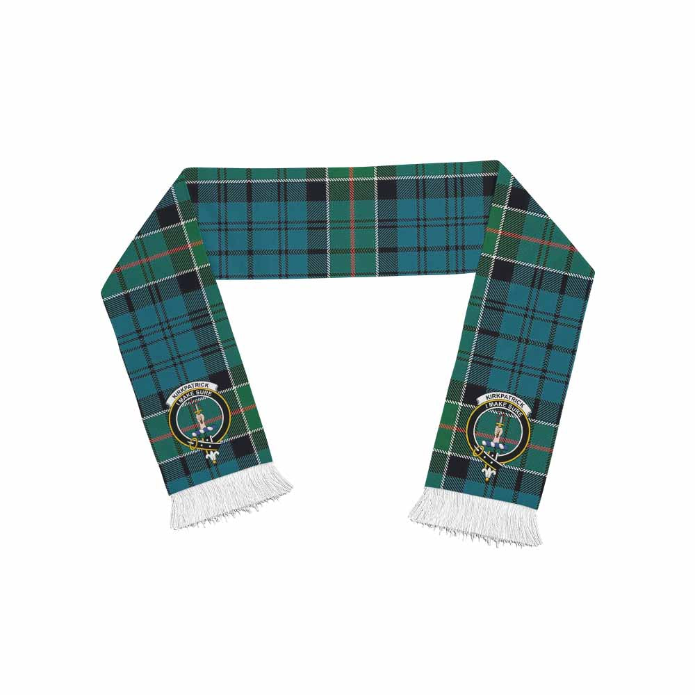 Tartan Vibes Clothing Kirkpatrick Tartan Ruffneck Scarf with Family Crest