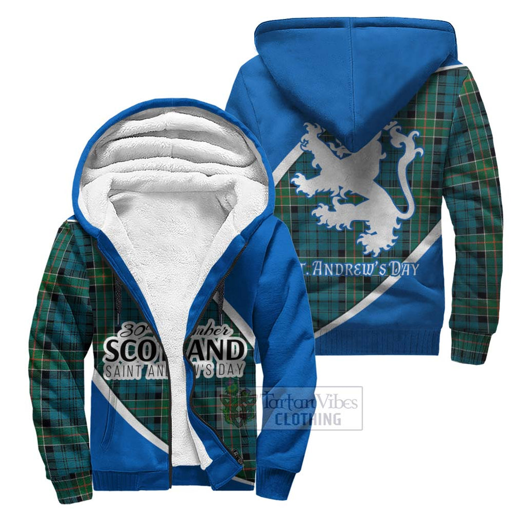 Tartan Vibes Clothing Kirkpatrick Family Crest Tartan Sherpa Hoodie Celebrate Saint Andrew's Day in Style