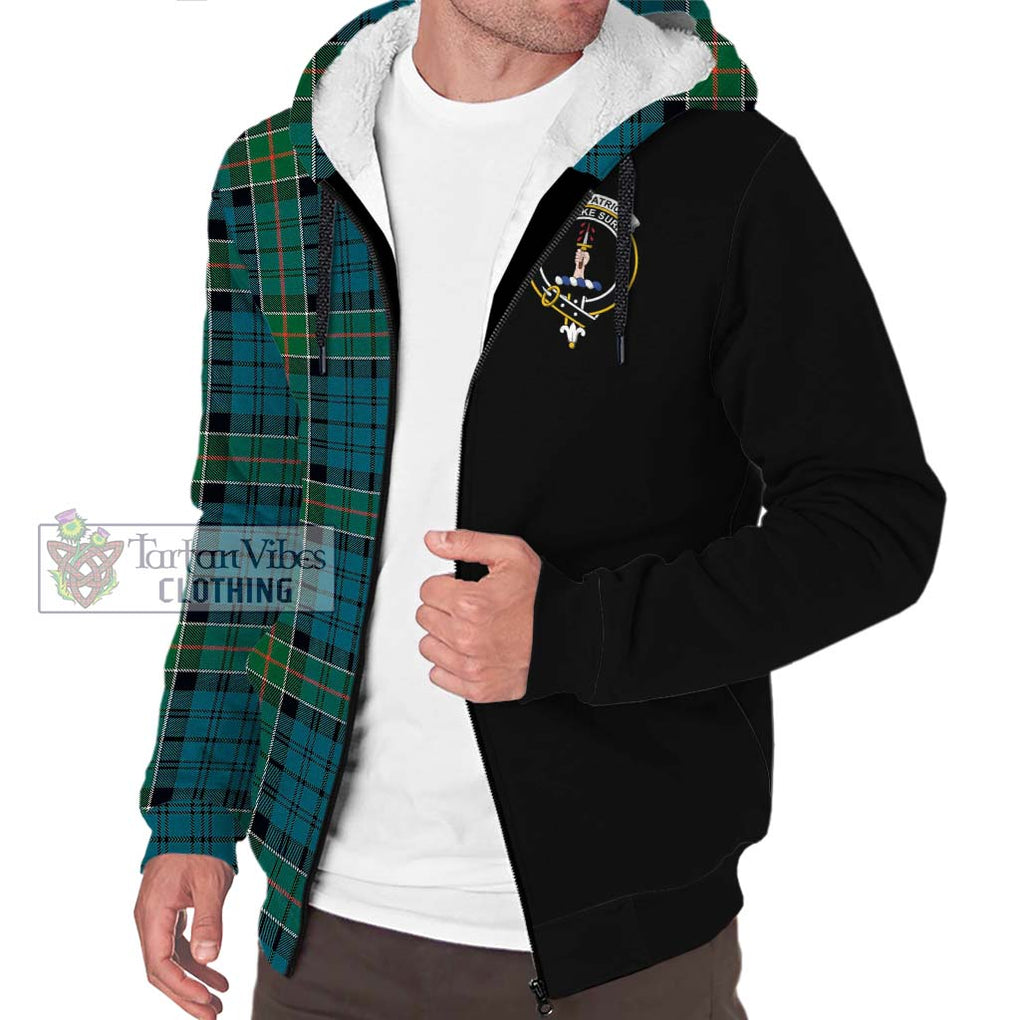 Kirkpatrick Tartan Sherpa Hoodie with Family Crest and Half Of Me Style Unisex S - Tartanvibesclothing Shop