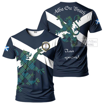 Tartan Vibes Clothing Kirkpatrick Tartan Lion Rampant T-Shirt – Proudly Display Your Heritage with Alba Gu Brath and Clan Name
