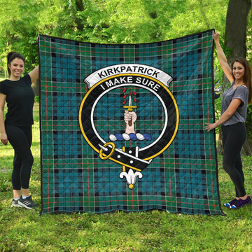Kirkpatrick Tartan Quilt with Family Crest