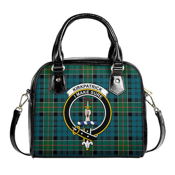 Kirkpatrick Tartan Shoulder Handbags with Family Crest
