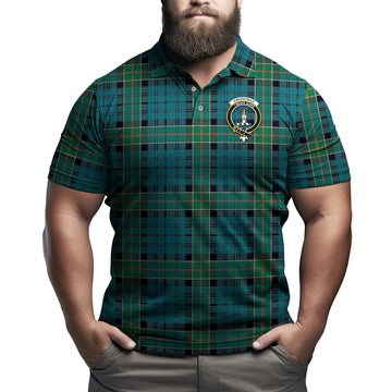 Kirkpatrick Tartan Men's Polo Shirt with Family Crest