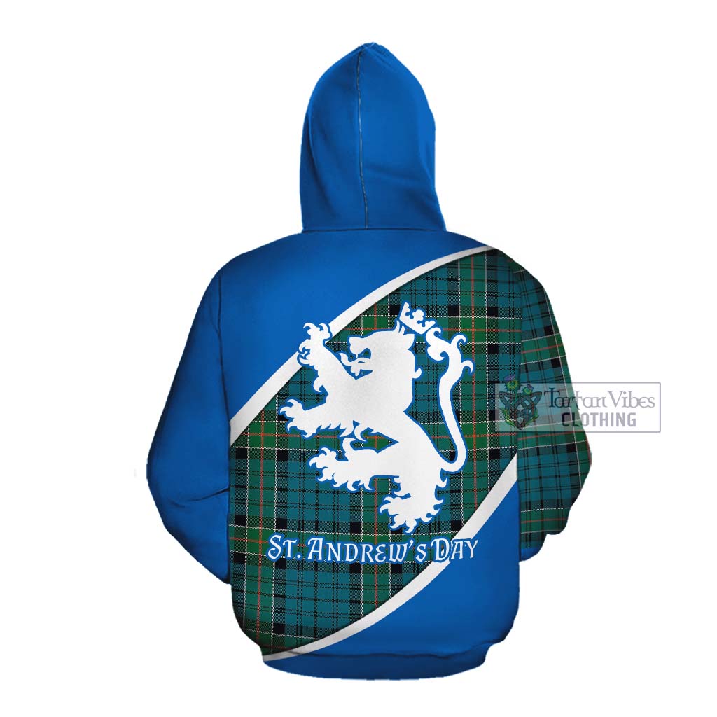 Tartan Vibes Clothing Kirkpatrick Family Crest Tartan Cotton Hoodie Celebrate Saint Andrew's Day in Style