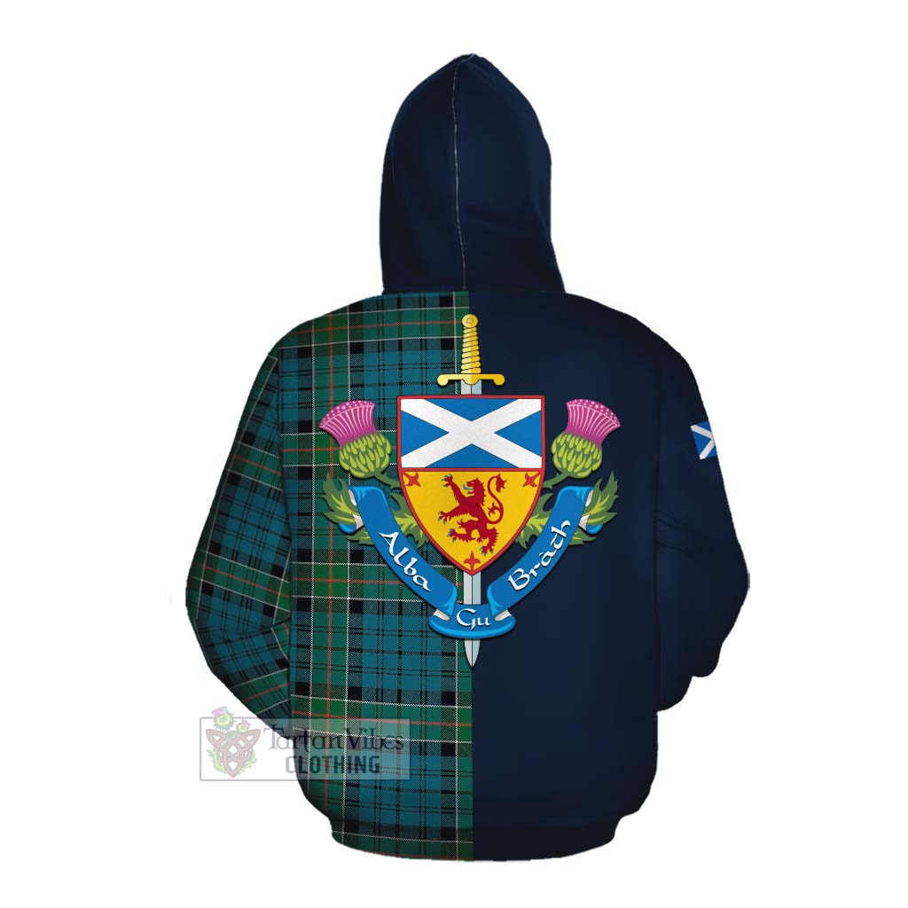 Kirkpatrick Tartan Cotton Hoodie Alba with Scottish Lion Royal Arm Half Style Pullover Hoodie - Tartan Vibes Clothing
