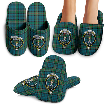 Kirkpatrick Tartan Home Slippers with Family Crest