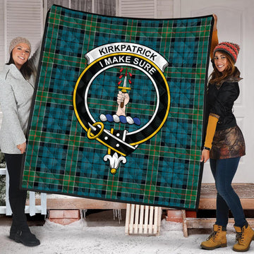 Kirkpatrick Tartan Quilt with Family Crest