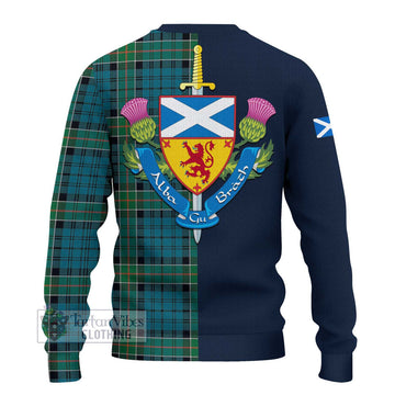 Kirkpatrick Tartan Ugly Sweater Alba with Scottish Lion Royal Arm Half Style