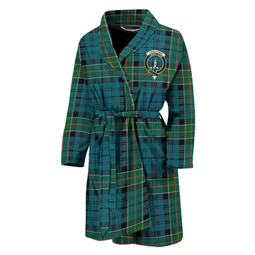 Kirkpatrick Tartan Bathrobe with Family Crest Unisex M - Tartan Vibes Clothing