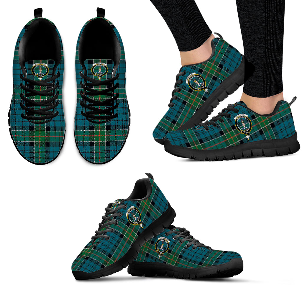 Kirkpatrick Tartan Sneakers with Family Crest - Tartan Vibes Clothing