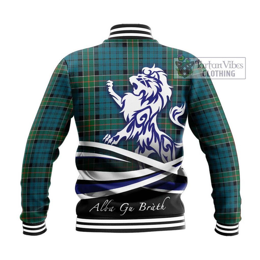 Kirkpatrick Tartan Baseball Jacket with Alba Gu Brath Regal Lion Emblem - Tartan Vibes Clothing