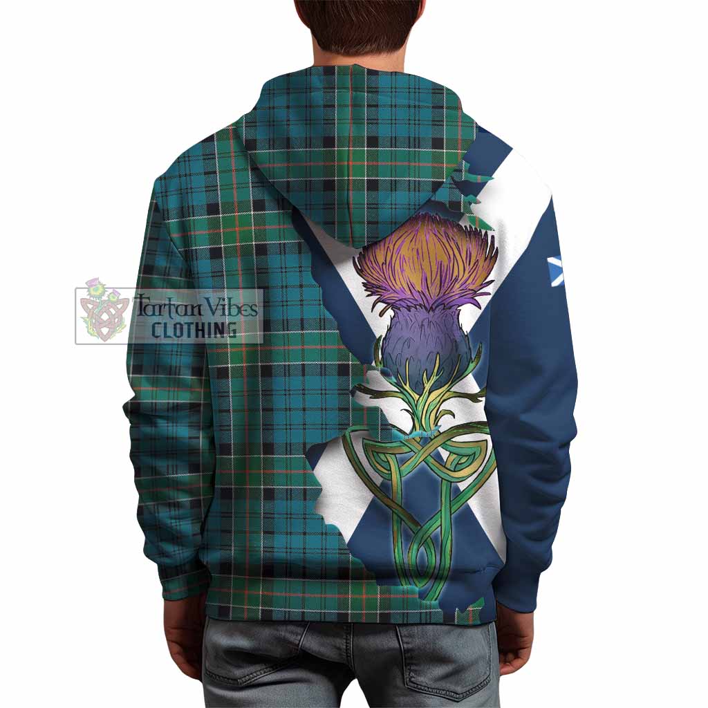 Tartan Vibes Clothing Kirkpatrick Tartan Family Crest Hoodie Scottish Thistle Celtic Inspired
