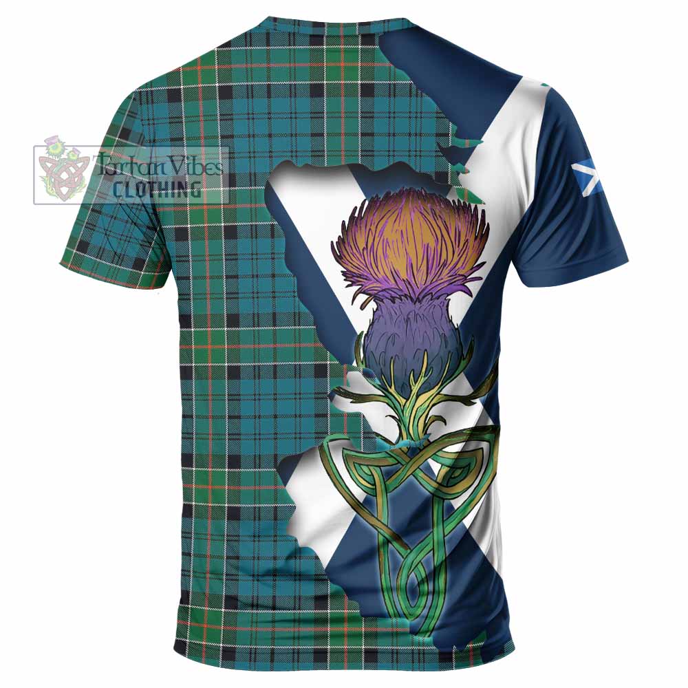 Tartan Vibes Clothing Kirkpatrick Tartan Family Crest T-Shirt Scottish Thistle Celtic Inspired