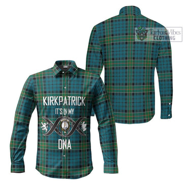 Kirkpatrick Tartan Long Sleeve Button Shirt with Family Crest DNA In Me Style