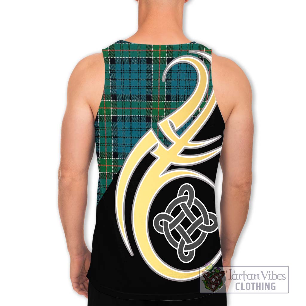 Kirkpatrick Tartan Men's Tank Top with Family Crest and Celtic Symbol Style - Tartan Vibes Clothing