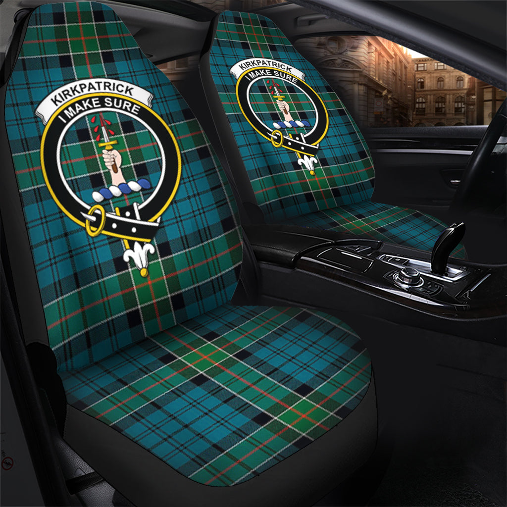 Kirkpatrick Tartan Car Seat Cover with Family Crest - Tartanvibesclothing