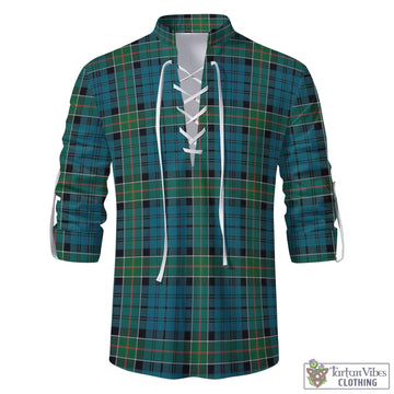 Kirkpatrick Tartan Men's Scottish Traditional Jacobite Ghillie Kilt Shirt