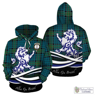 Kirkpatrick Tartan Hoodie with Alba Gu Brath Regal Lion Emblem