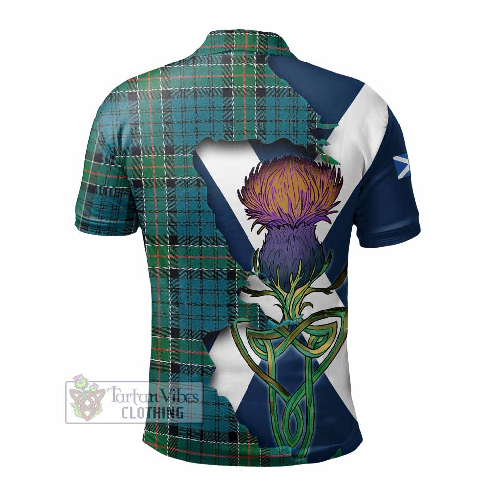 Tartan Vibes Clothing Kirkpatrick Tartan Family Crest Polo Shirt Scottish Thistle Celtic Inspired
