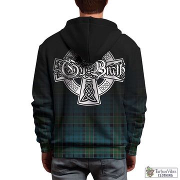 Tartan Vibes Clothing Kirkpatrick Tartan Hoodie Featuring Alba Gu Brath Family Crest Celtic Inspired