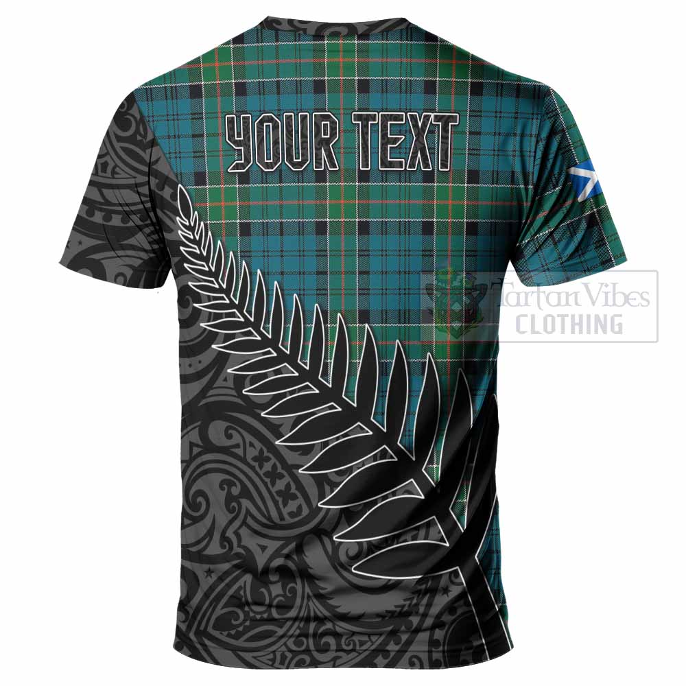 Tartan Vibes Clothing Kirkpatrick Crest Tartan T-Shirt with New Zealand Silver Fern Half Style