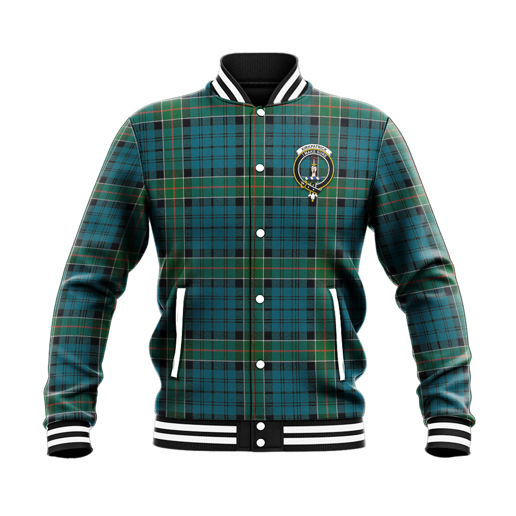 Kirkpatrick Tartan Baseball Jacket with Family Crest - Tartan Vibes Clothing