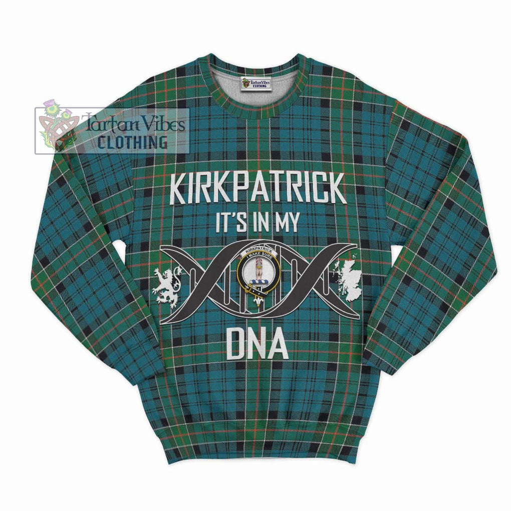 Kirkpatrick Tartan Sweatshirt with Family Crest DNA In Me Style - Tartanvibesclothing Shop