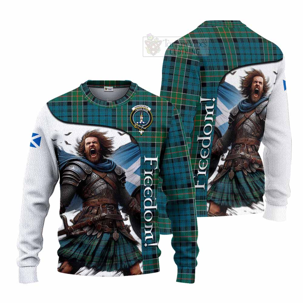 Kirkpatrick Crest Tartan Knitted Sweater Inspired by the Freedom of Scottish Warrior - Tartan Vibes Clothing