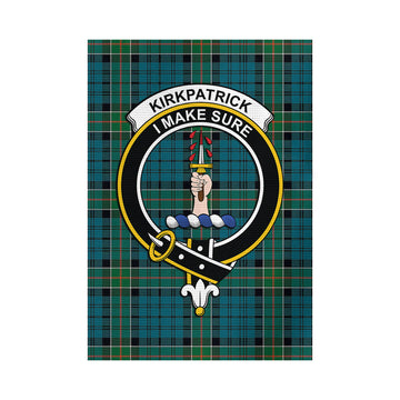 Kirkpatrick Tartan Garden Flag with Family Crest