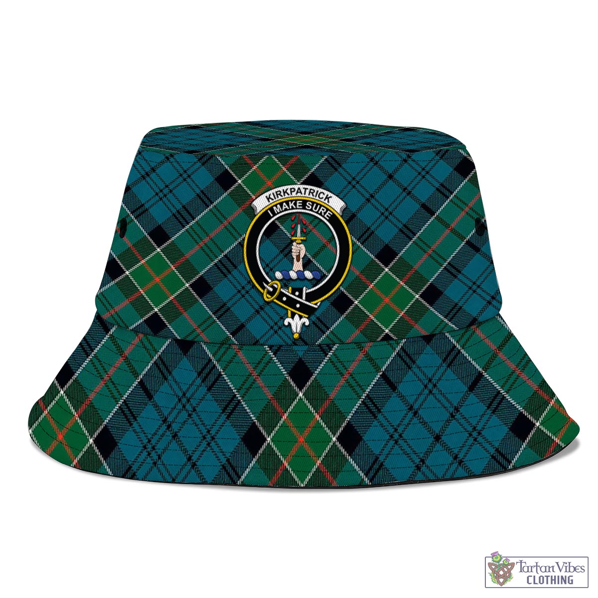 Kirkpatrick Tartan Bucket Hat with Family Crest - Tartan Vibes Clothing