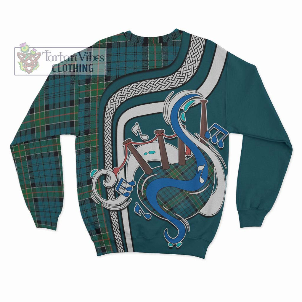 Tartan Vibes Clothing Kirkpatrick Tartan Sweatshirt with Epic Bagpipe Style