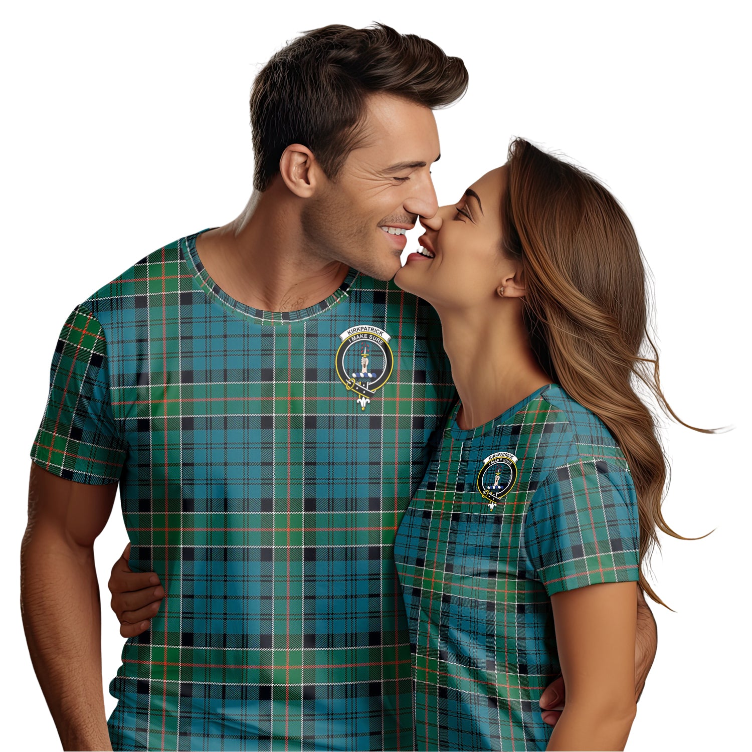 Kirkpatrick Tartan T-Shirt with Family Crest - Tartan Vibes Clothing