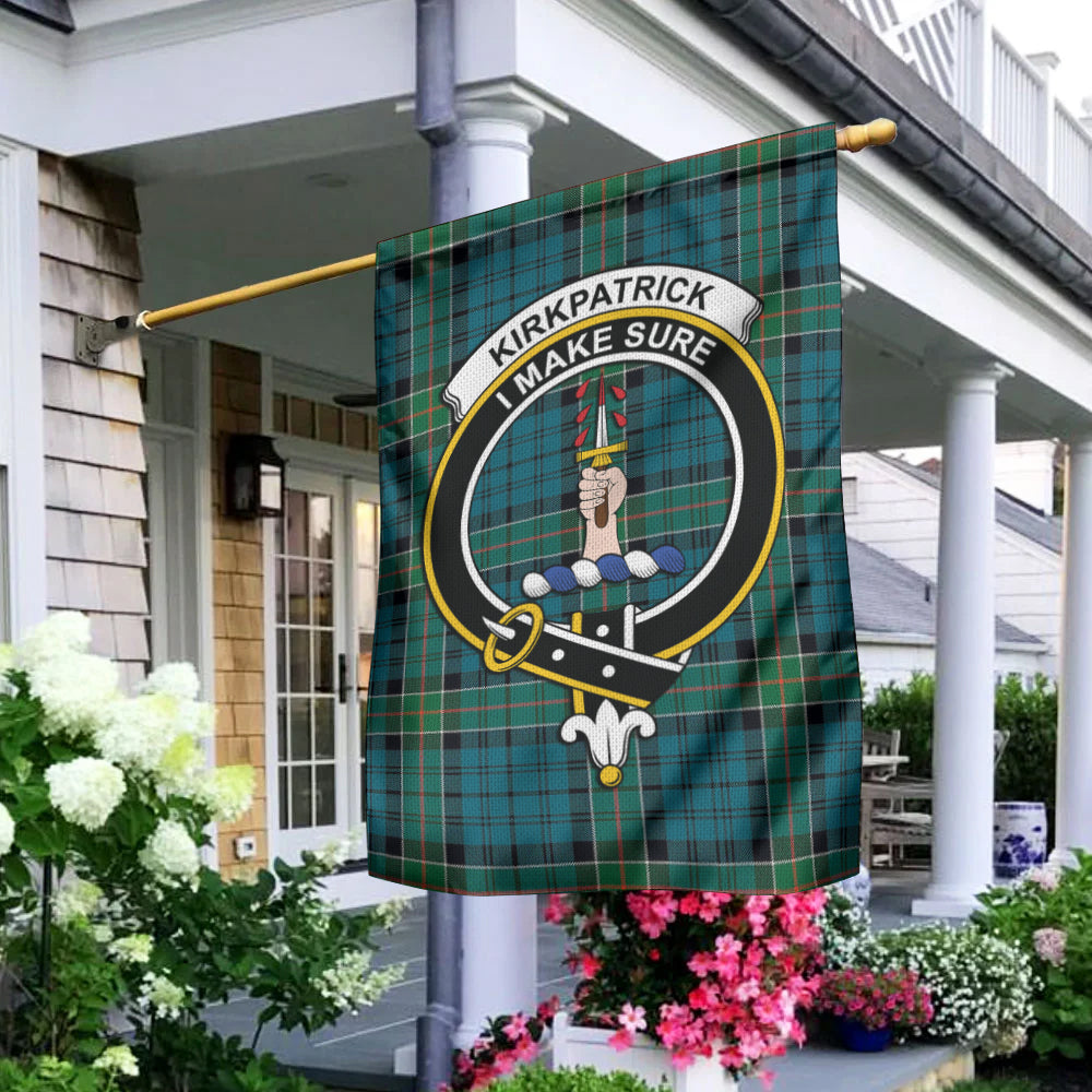 Kirkpatrick Tartan Flag with Family Crest - Tartan Vibes Clothing