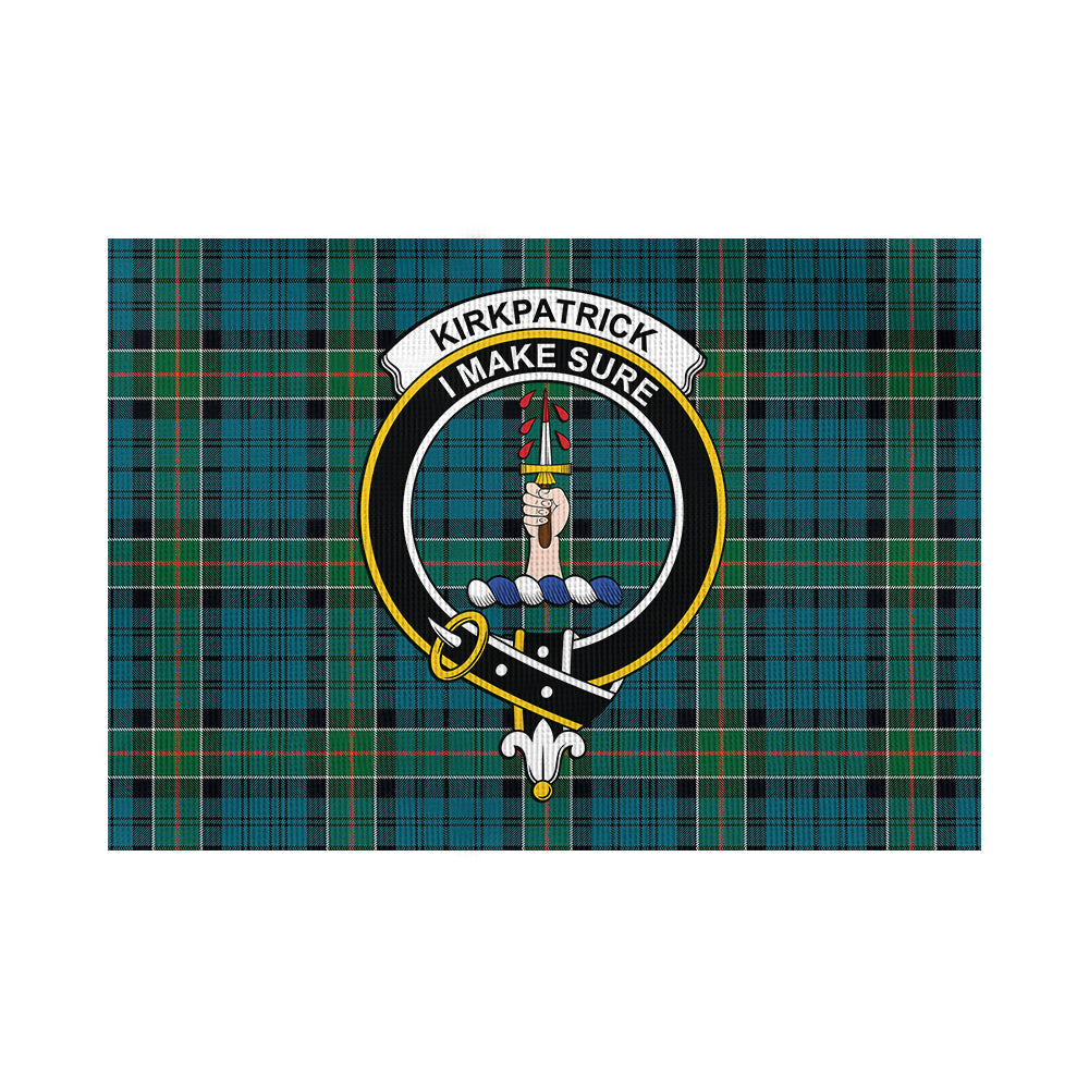 kirkpatrick-tartan-flag-with-family-crest