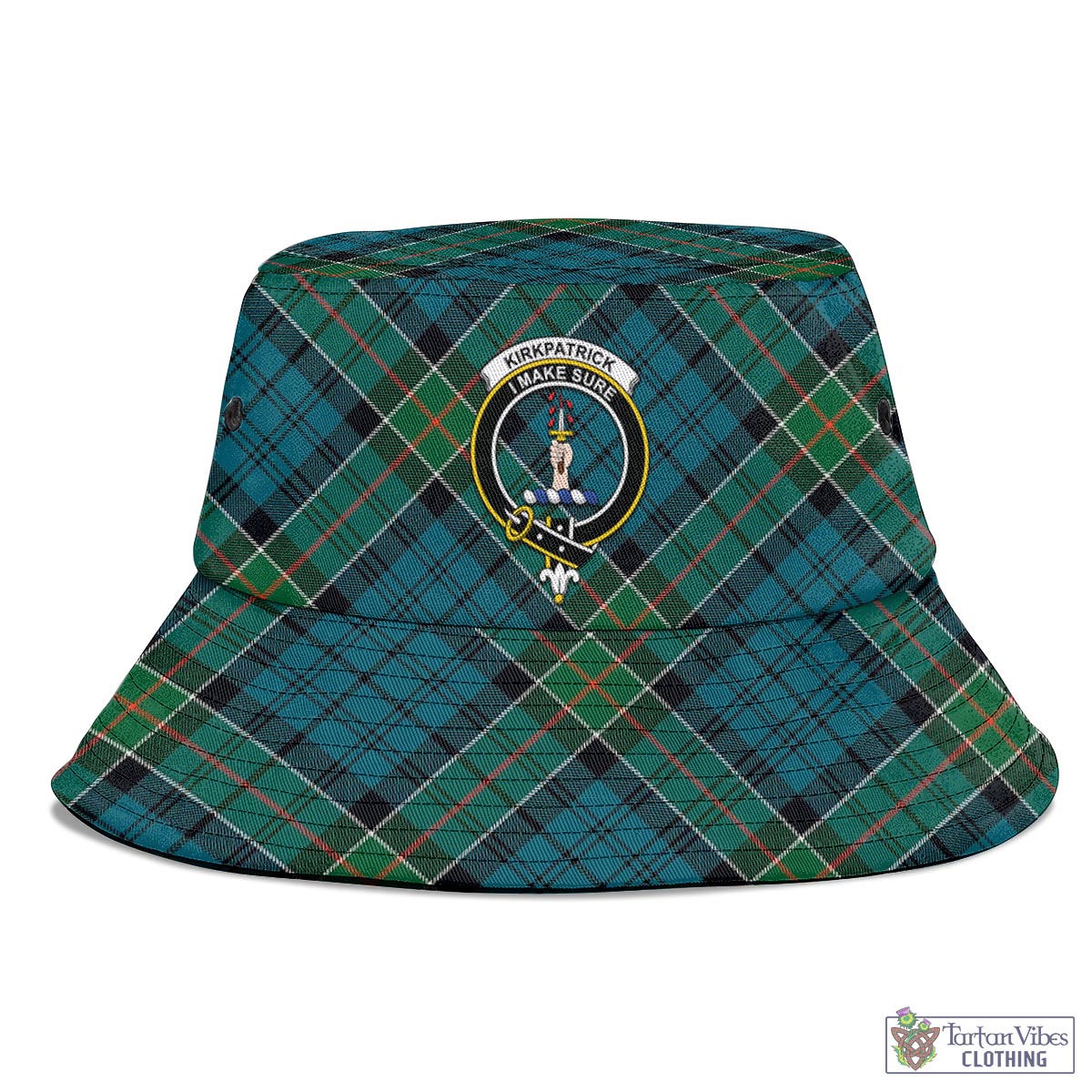 Kirkpatrick Tartan Bucket Hat with Family Crest - Tartan Vibes Clothing