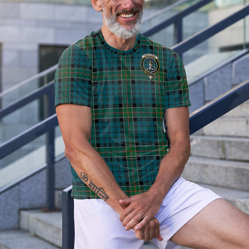 Kirkpatrick Tartan T-Shirt with Family Crest - Tartan Vibes Clothing