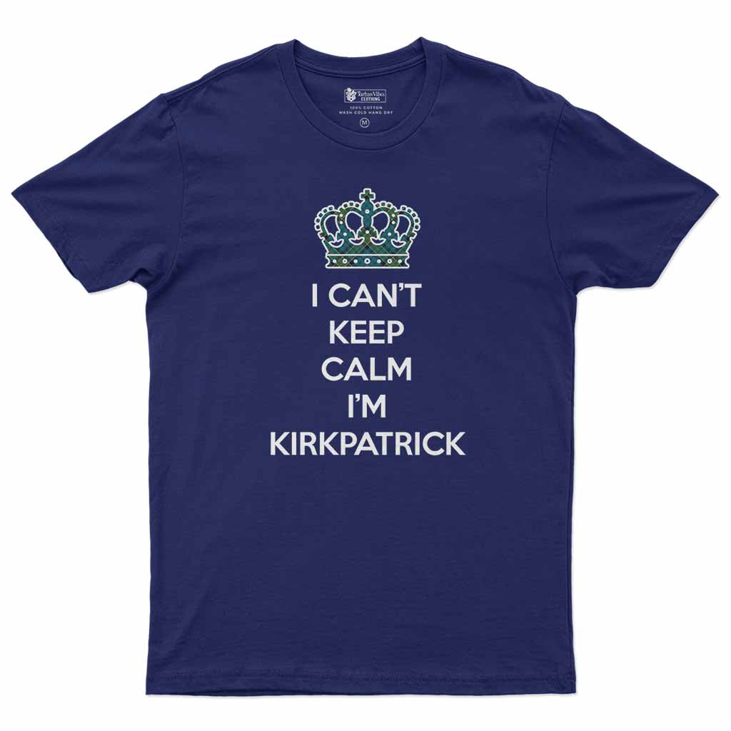 Kirkpatrick Can't Keep Calm Men's T-Shirt Navy - Tartan Vibes Clothing