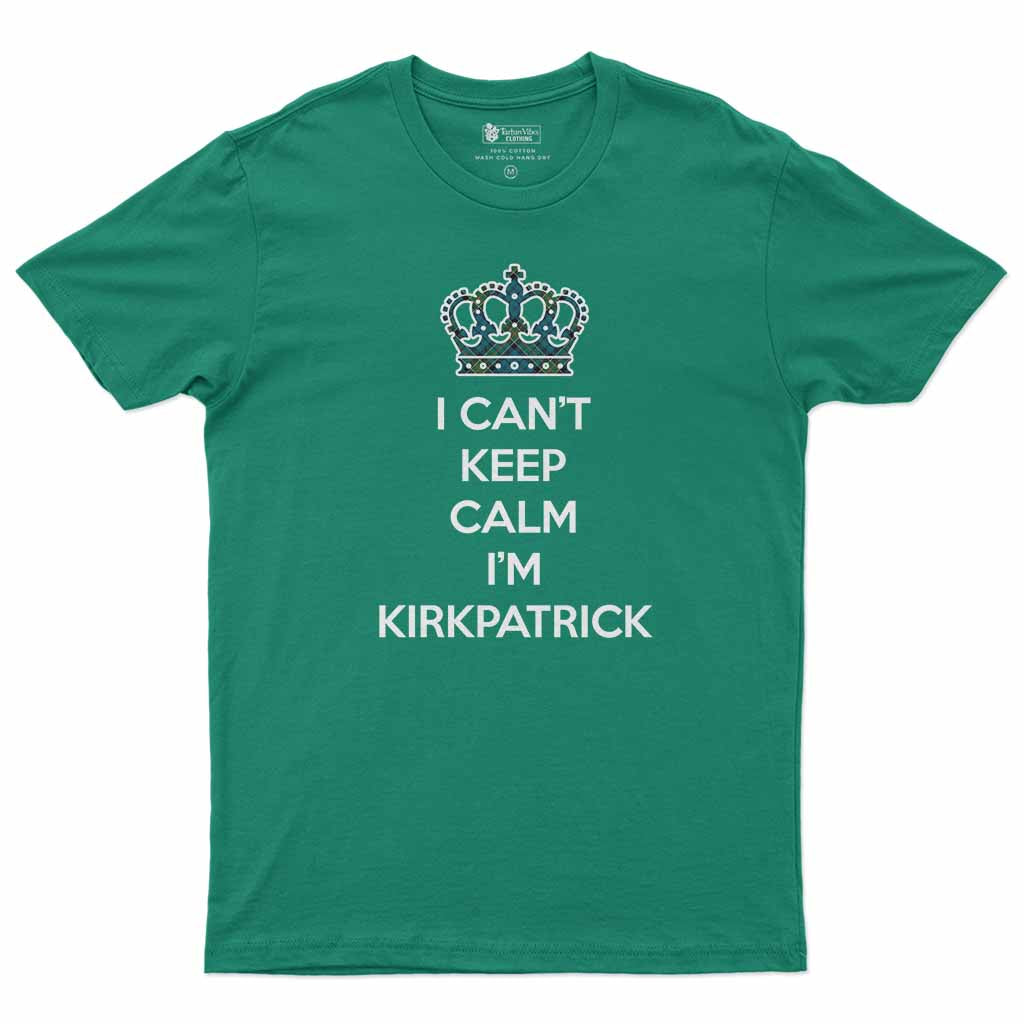 Kirkpatrick Can't Keep Calm Men's T-Shirt Irish Green - Tartan Vibes Clothing